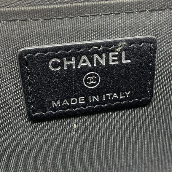 Auth CHANEL Matelasse Dark Gray Lambskin Coin Case - Picture 3 of 10